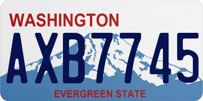 WA license plate AXB7745