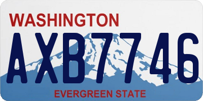 WA license plate AXB7746