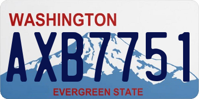WA license plate AXB7751