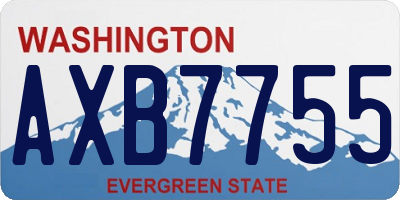 WA license plate AXB7755