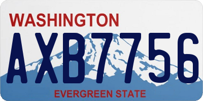 WA license plate AXB7756