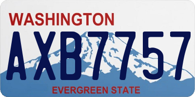 WA license plate AXB7757