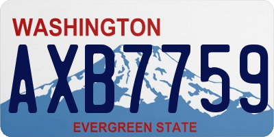 WA license plate AXB7759