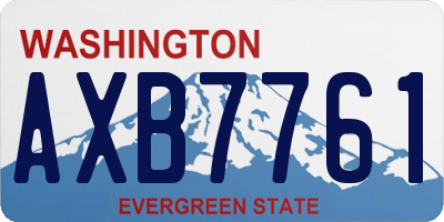 WA license plate AXB7761