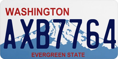 WA license plate AXB7764