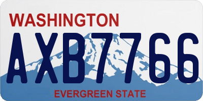 WA license plate AXB7766