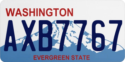 WA license plate AXB7767