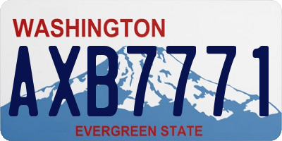WA license plate AXB7771