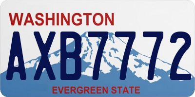 WA license plate AXB7772