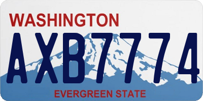 WA license plate AXB7774