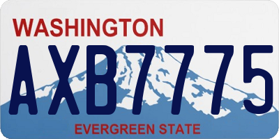 WA license plate AXB7775
