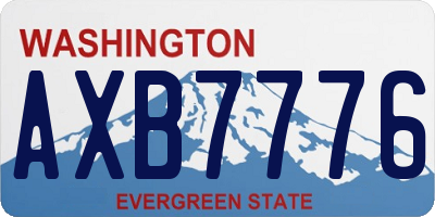WA license plate AXB7776