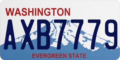 WA license plate AXB7779