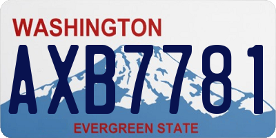 WA license plate AXB7781