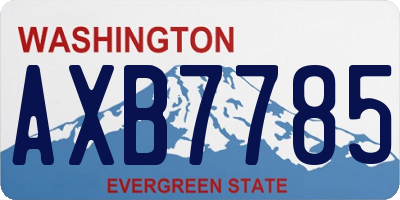 WA license plate AXB7785