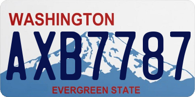 WA license plate AXB7787