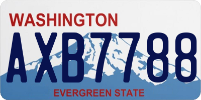 WA license plate AXB7788