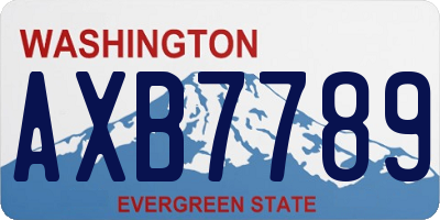 WA license plate AXB7789