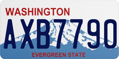 WA license plate AXB7790