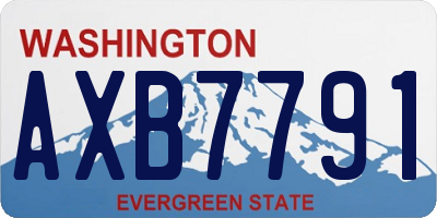 WA license plate AXB7791