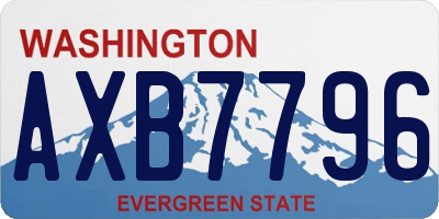 WA license plate AXB7796