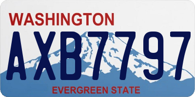 WA license plate AXB7797