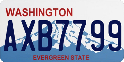 WA license plate AXB7799