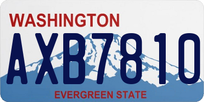 WA license plate AXB7810