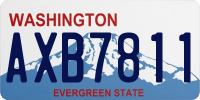 WA license plate AXB7811