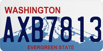WA license plate AXB7813