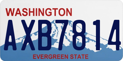WA license plate AXB7814
