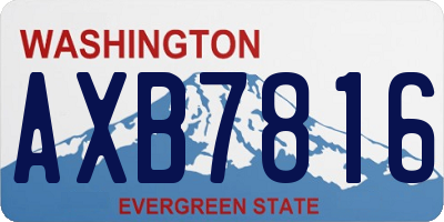 WA license plate AXB7816