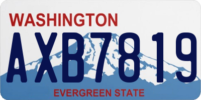 WA license plate AXB7819