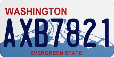 WA license plate AXB7821