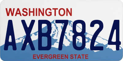WA license plate AXB7824