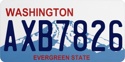 WA license plate AXB7826