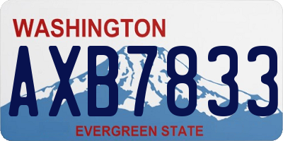 WA license plate AXB7833