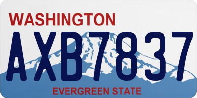 WA license plate AXB7837