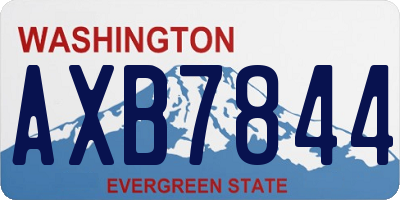 WA license plate AXB7844