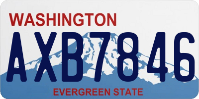 WA license plate AXB7846