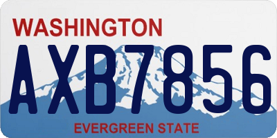 WA license plate AXB7856