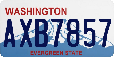WA license plate AXB7857