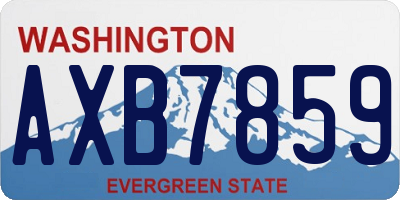 WA license plate AXB7859