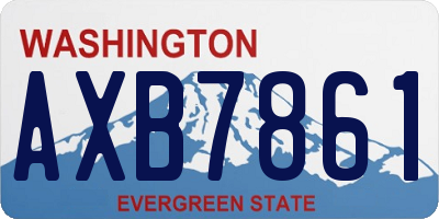 WA license plate AXB7861