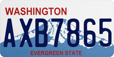 WA license plate AXB7865