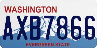 WA license plate AXB7866