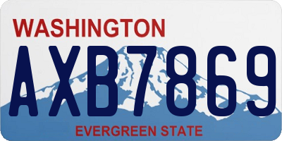 WA license plate AXB7869