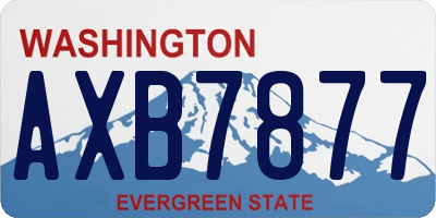 WA license plate AXB7877