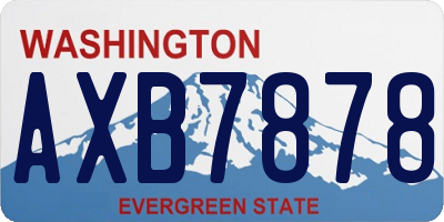 WA license plate AXB7878