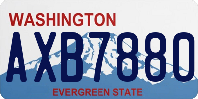 WA license plate AXB7880